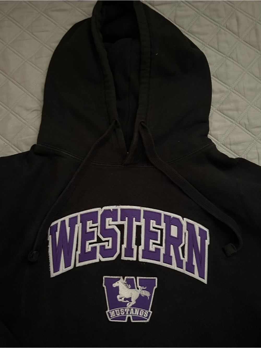 Western Mustangs Black Hoodie Sweatshirt